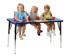 Three Seat Toddler Table with Kids